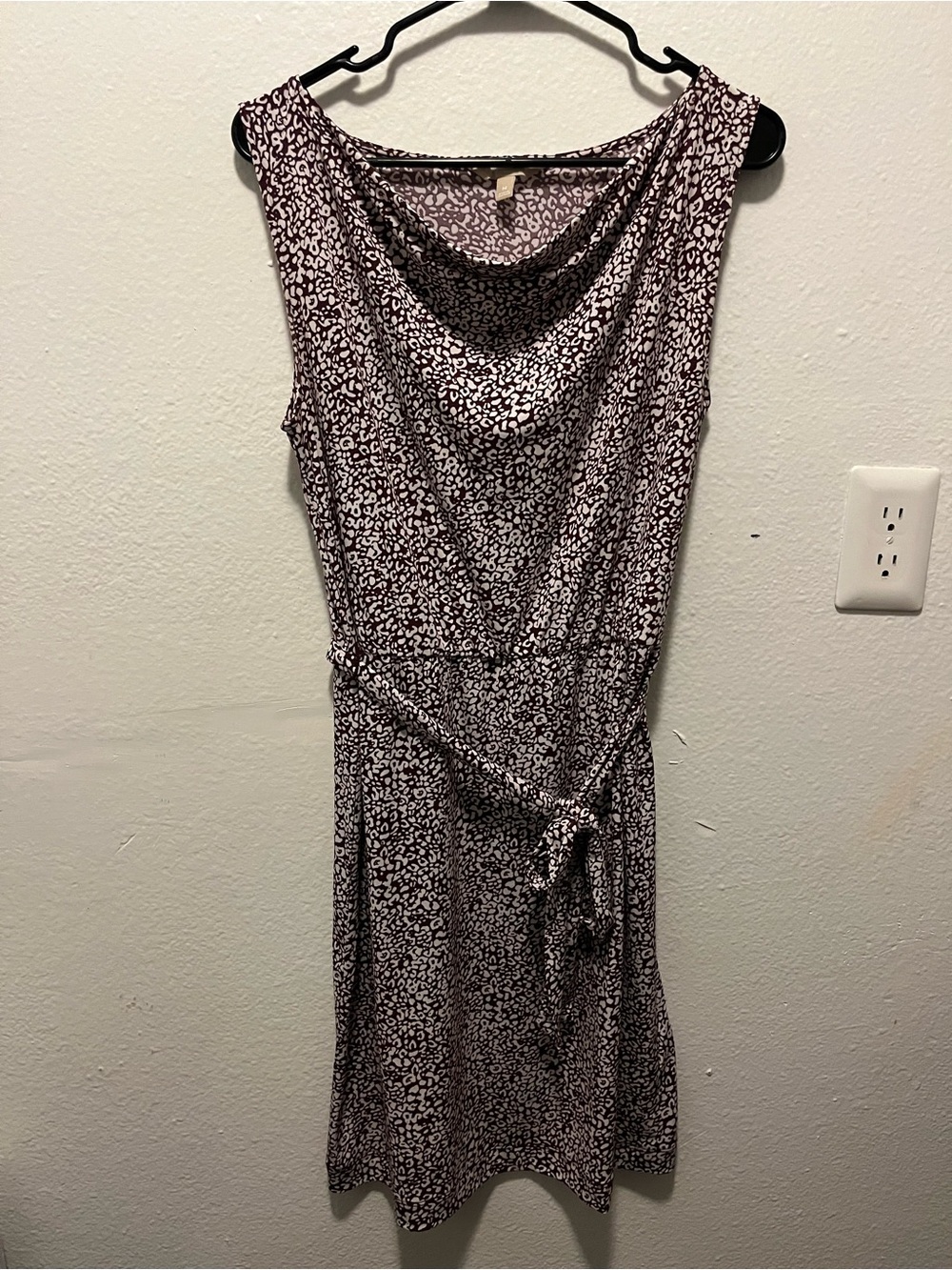 Banana Republic Mauve and Ivory Cowl-Neck Midi Dress